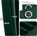 MIULEE Blackout Curtains for Bedroom 2 Panel 40 x 84 Inch Long Hunter Green | - Image 4