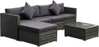 Outsunny 6 Piece Patio Furniture Set Outdoor Wicker Conversation Set All by Outsunny