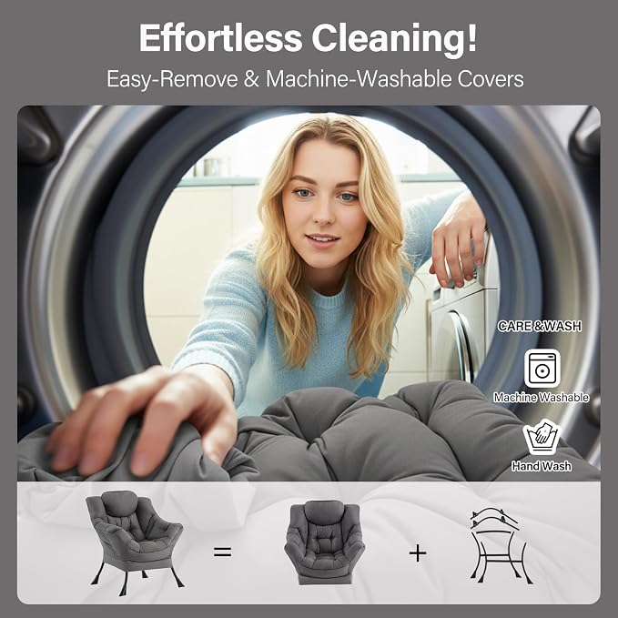 MBOOYOME Lazy Chair, Modern Accent Chair - Image 9