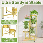 iDavosic.ly Plant Stand Indoor Outdoor, 5 Tier Corner Metal Flower Display - Image 4