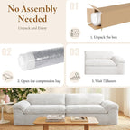 Vesgantti 118" Modular Sectional Couch, Comfy Corduroy Upholstered Cloud Couches - Image 8