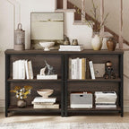 FATORRI Small Bookshelf, 3 Shelf Bookcase - Image 3