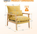 VINGLI Mid-Century Modern Cloud Accent Armchairs set of 2 - Image 2