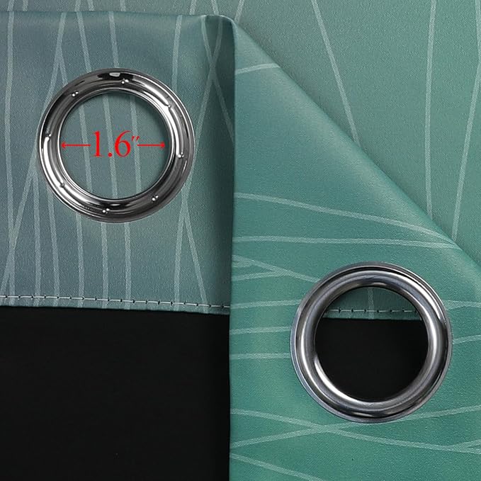 Black and Green Ombre Blackout Curtains 90 Inches Long | Gradient Curtains - Image 7
