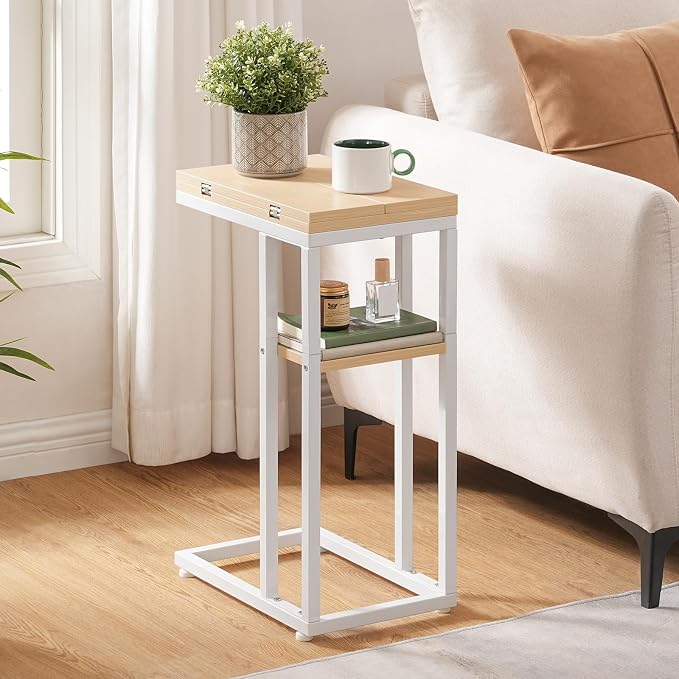 HOOBRO Foldable End Table, C Shaped Side Table - Image 6