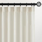 Topfinel Natural Pinch Pleated Linen Curtains 45 Inch Length 2 Panels by Topfinel