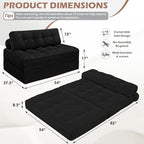 Folding Sofa Bed, Convertible Sleeper Chair - Image 2