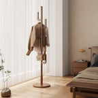 Muwuele Solid Wood Cactus Coat Rack, Freestanding Coat Rack - Image 2