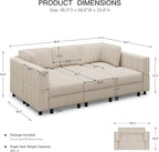 Belffin 88.6" Modular Sectional Sofa - Image 2
