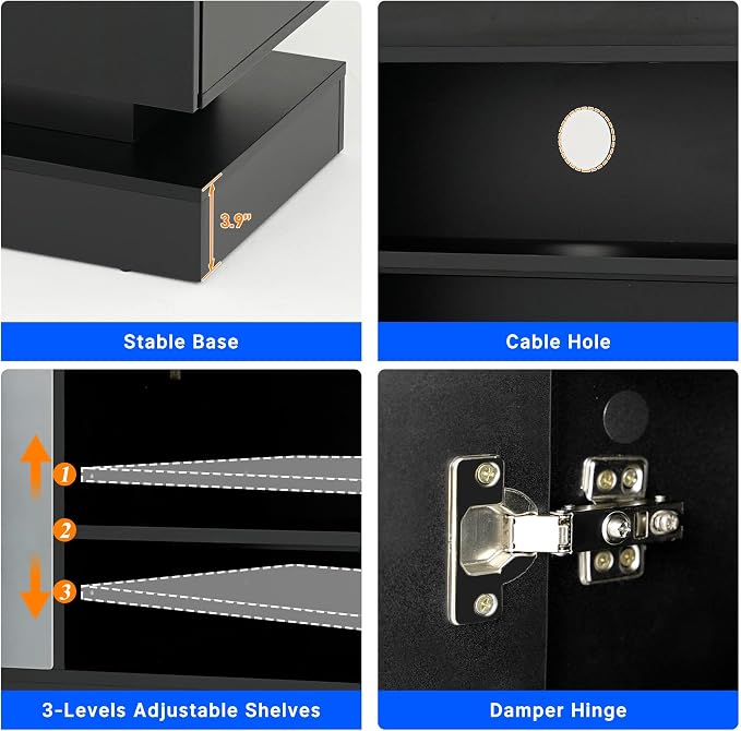 chartustriable 81IN LED TV Stands w/Power Outlet - Image 7