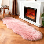 linmopm Faux Fur Sheepskin Rug, 2x6 ft Runner | Shag Fluffy Fuzzy, High-Density by Limopmfauxfurproducts
