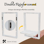 PHOENANCEE Square Floating Shelves, Framed Wall Shelf Decorative Set of 4 - Image 8