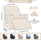 TAOCOCO Oversized Recliner Chair Covers, 1 Seater Streach Recliner Covers Soft - Image 5