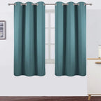 Sea Teal Thermal Blackout Curtains/42 x 63 Inch/Set of 2 Panels Room Darkening by Lemomo