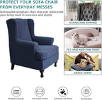 KRFOONN Wingback Chair Covers Slipcovers 2 Piece Stretch Wing Chair Covers - Image 6