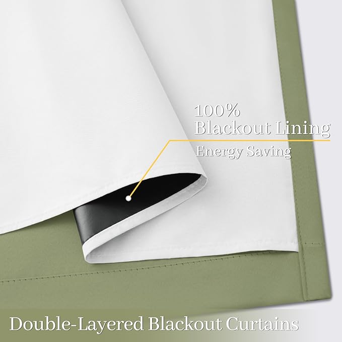 Yakamok Sage Blackout Curtains 96 Inches Long - Image 4