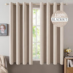 MIULEE 100% Blackout Linen Curtains by MIULEE
