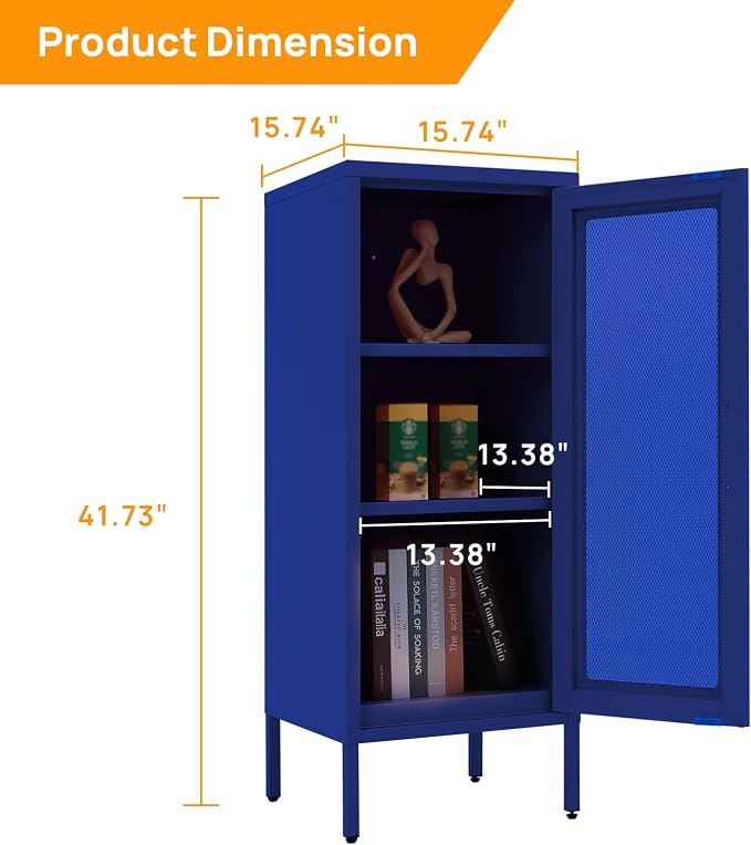 Slim Metal Storage Cabinet - Image 3