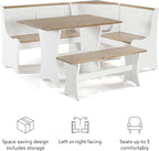 Linon Home Decor Products Sadie Antique White Kitchen Nook - Image 15