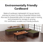 EMOOR Tatami-Top Cardboard Square Low Bench 28x28in 2-Piece Set, Koagari Easy - Image 4