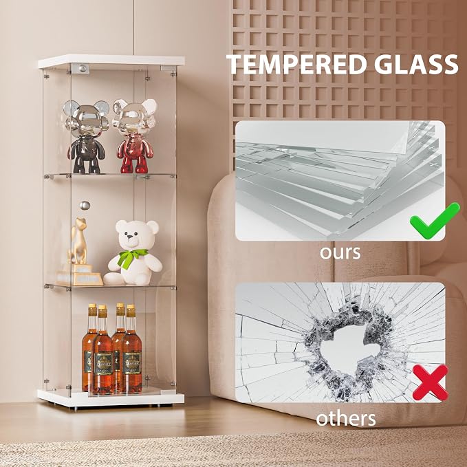 FANYUSHOW 3-Shelf Glass Display Cabinet - Image 6
