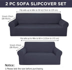 Peryiter 2 Pcs Sofa Covers Couch and Loveseat Covers Set Stretch Sofa Slipcover - Image 2