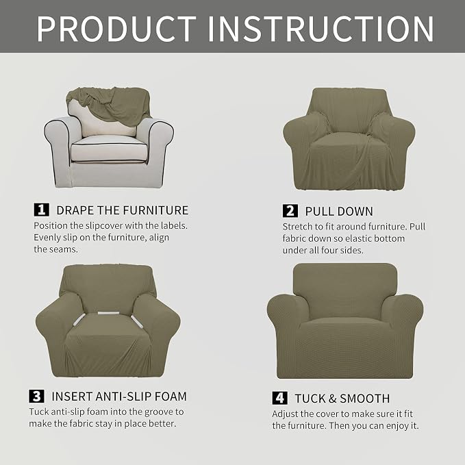 Easy-Going Stretch Oversized Chair Slipcover - Image 6