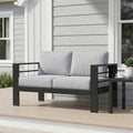 Wisteria Lane Metal Patio Furniture Sofa, All-Weather Outdoor Couch by WisteriaLane