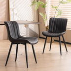 YOUNUOKE Dining Chairs Set of 2 Upholstered Mid Century Modern Kitchen Chair - Image 9