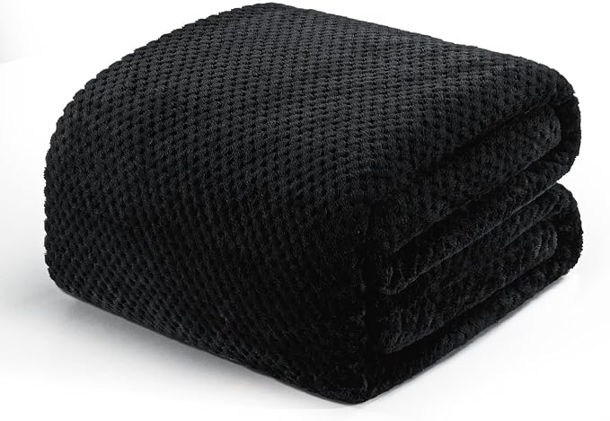 Exclusivo Mezcla Soft Waffle Fleece Bed Blanket King Size, Cozy Flannel by ExclusivoMezcla