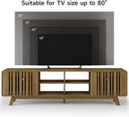 ONBRILL 70-Inch TV Stand for TVs up to 80 Inch, Mid-Century Modern Television - Image 5
