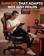 GTPLAYER Gaming Chair with Footrest, Big and Tall Game Chair 350lb Racing Style - Image 8