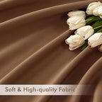 MIULEE Cappuccino Brown Back Tab Blackout Curtains 52"x96" Long 2 Panel Set | - Image 6
