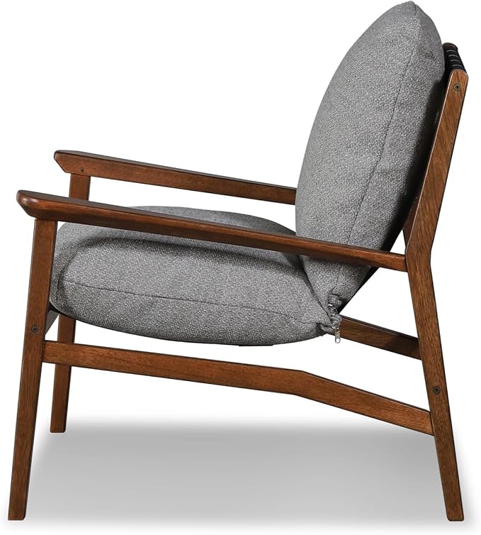 Grain Wood Furniture Solid Wood Mid Century Lounge Chair - Image 7