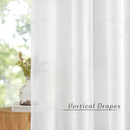 NICETOWN White Sheer Curtains & Drapes 96 inches Long - Image 4
