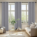 MIULEE Blackout Curtains for Bedroom 2 Panels 40 x 72 Inch Long Silver Grey | - Image 6