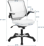 Modway Edge Mesh Back and Mesh Seat Office Chair In Black - Image 3