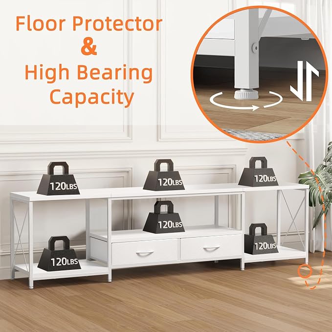 GYIIYUO TV Stand with Fabric Drawer - Image 7