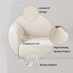Turquoize Stretch Sofa Slipcover 2 Pieces Sofa Cover Couch Cover - Image 2