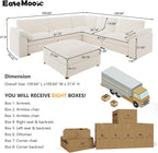 EASE MOOSE Sectional Modular Sofa, Luxury FSC Certified Chenille Comfty Deep - Image 2