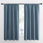 NICETOWN Kitchen Curtains, Short Blackout Drapes, Smoky Blue, Thermal Insulated by NICETOWN