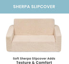 Delta Children Cozee Flip-Out Sherpa 2-in-1 Convertible Sofa to Lounger - Image 6