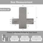 Large Gray Recliner Chair Covers, Quilted Décor Water-Repellent Lazy Boy Chair - Image 7