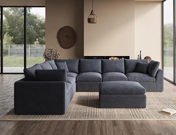 ohllob Oversized Cloud Couches for Living Room, Convertible Sectional Couch - Image 6