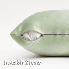GIGIZAZA Sage Green Velvet Throw Pillow Covers 20x20 Pack of 2 | Decorative - Image 4