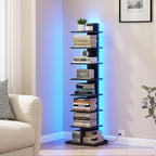 TUTOTAK Narrow Bookshelf, 8-Tier Bookcase by ChoosetutotakFurnitureBuildYourCozyHome