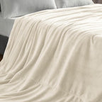 BEDELITE Fleece Blanket Soft Plush Oversized Bed Blanket Cream 120"x120" | - Image 8