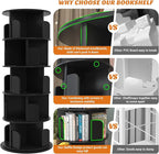 Aheaplus Rotating Bookshelf, 360 Display Wood Spinning Bookshelf Tower - Image 7