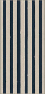 Front Door Mat Indoor Entrance, 2x4.3 Ft Blue and White Striped Rug | Washable - Image 7