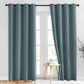 NICETOWN Blackout Greyish Blue Curtains & Drapes by NICETOWN